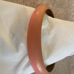 Alexis Bittar orangy-pink lucite tapered  bracelet